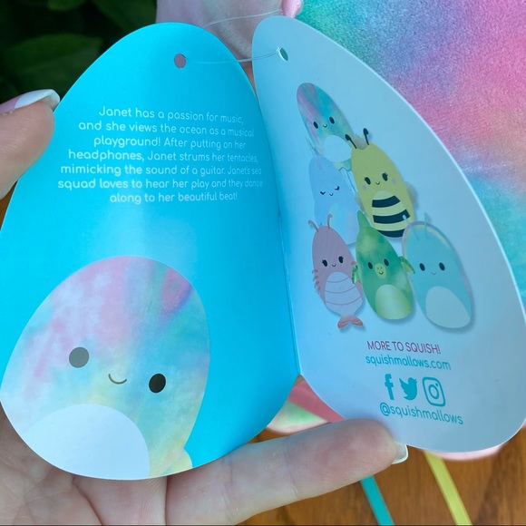 TIE DYED JELLYFISH “Janet” Squishmallow 11” NWT - Picture 4 of 5